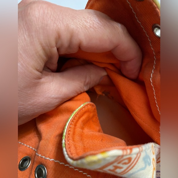 Coach womens all-over graffiti print hi-top/fold over, Bonney sneakers size 6B - Picture 12 of 12